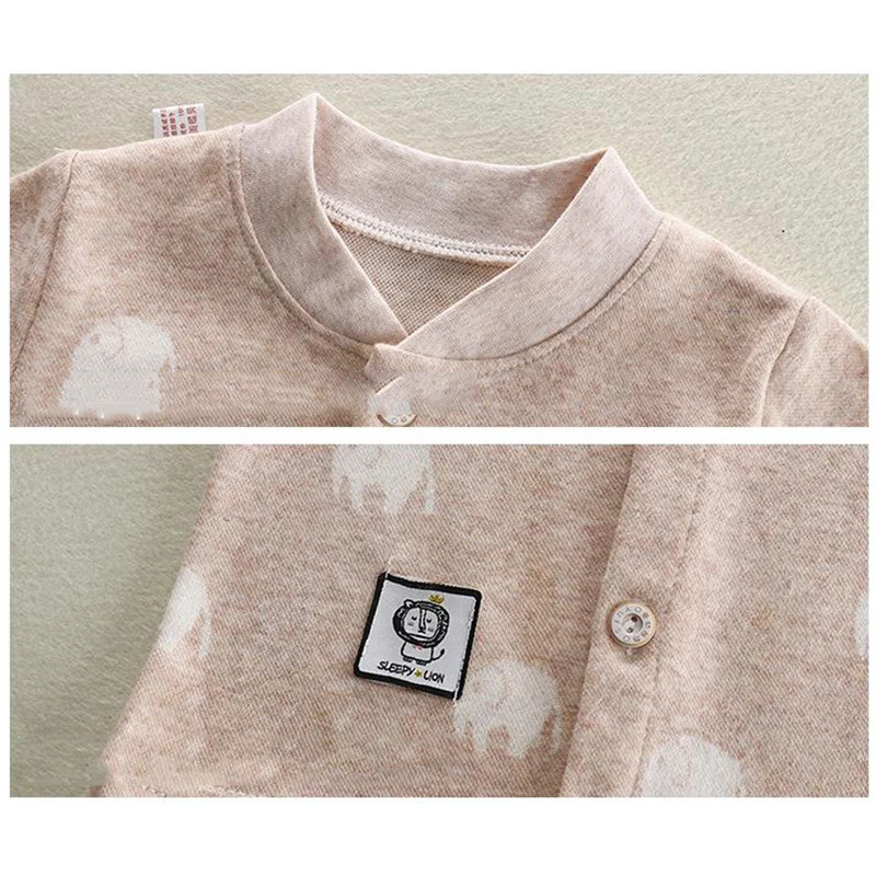 Хлопковое пальто для маленьких мальчиков и девочек; весенне-осенняя одежда с рисунком для новорожденных; мягкая верхняя одежда для малышей