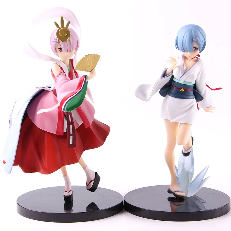 Re Zero Start Life In другой мир ноль Рем Рам Соловей Юки-онна Аниме ПВХ фигурка Коллекционная модель игрушки