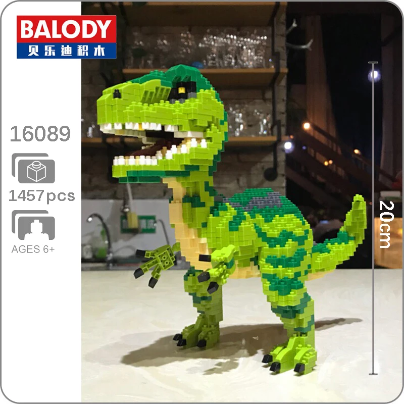 16089 Велоцираптор Balody 3D модель с монстрами сделай сам 1457 шт. алмаз Мини