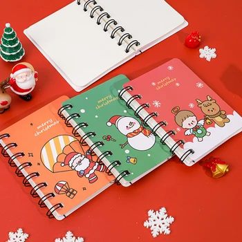 

6pcs Mini Coil Notebook Diary Notepads Students Stationery (Random Style)