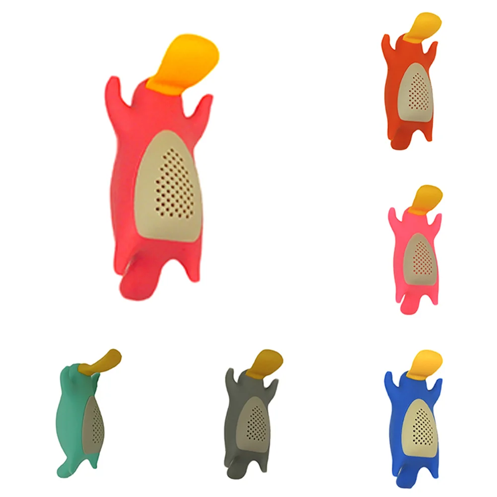 

Five Colors Cute FDA Grade Silicone Platypus Black Tea Infuser Loose Leaf Strainer Herbal Spice Tea Maker Brewing Tools