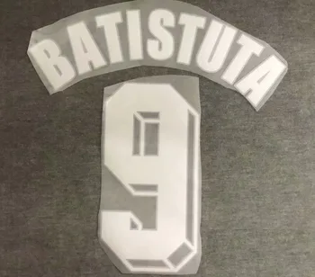 

Lextral #9 Batistuta Nameset Customize Flocking Any Name Number Printing Soccer Patch Badge