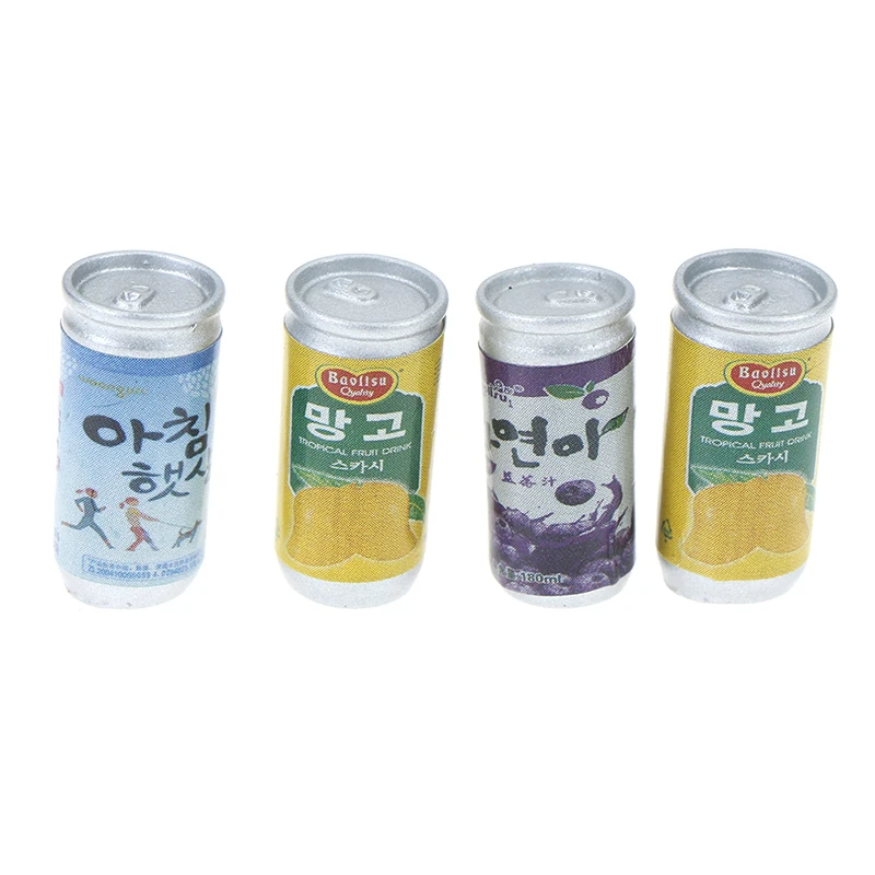 1/3/4/5/6Pcs 1:12 Scale Miniature Dollhouse Mini Beer Cans Wink Drinks Play Food for Blyth Barbies Doll Miniture Drink Toys 4