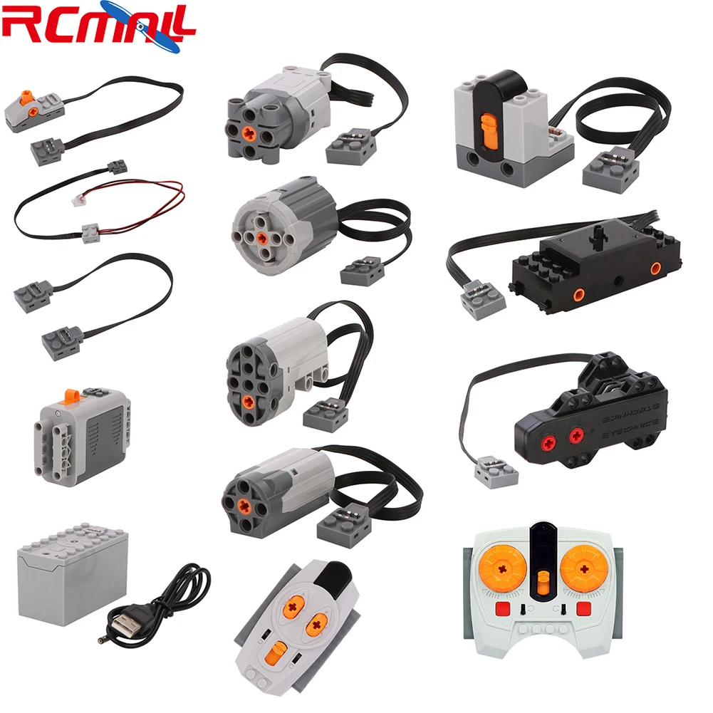 Technic Parts For Lego Legoeds Power Functions Parts Building Blocks Steering Servo Motor 2.4G Infra