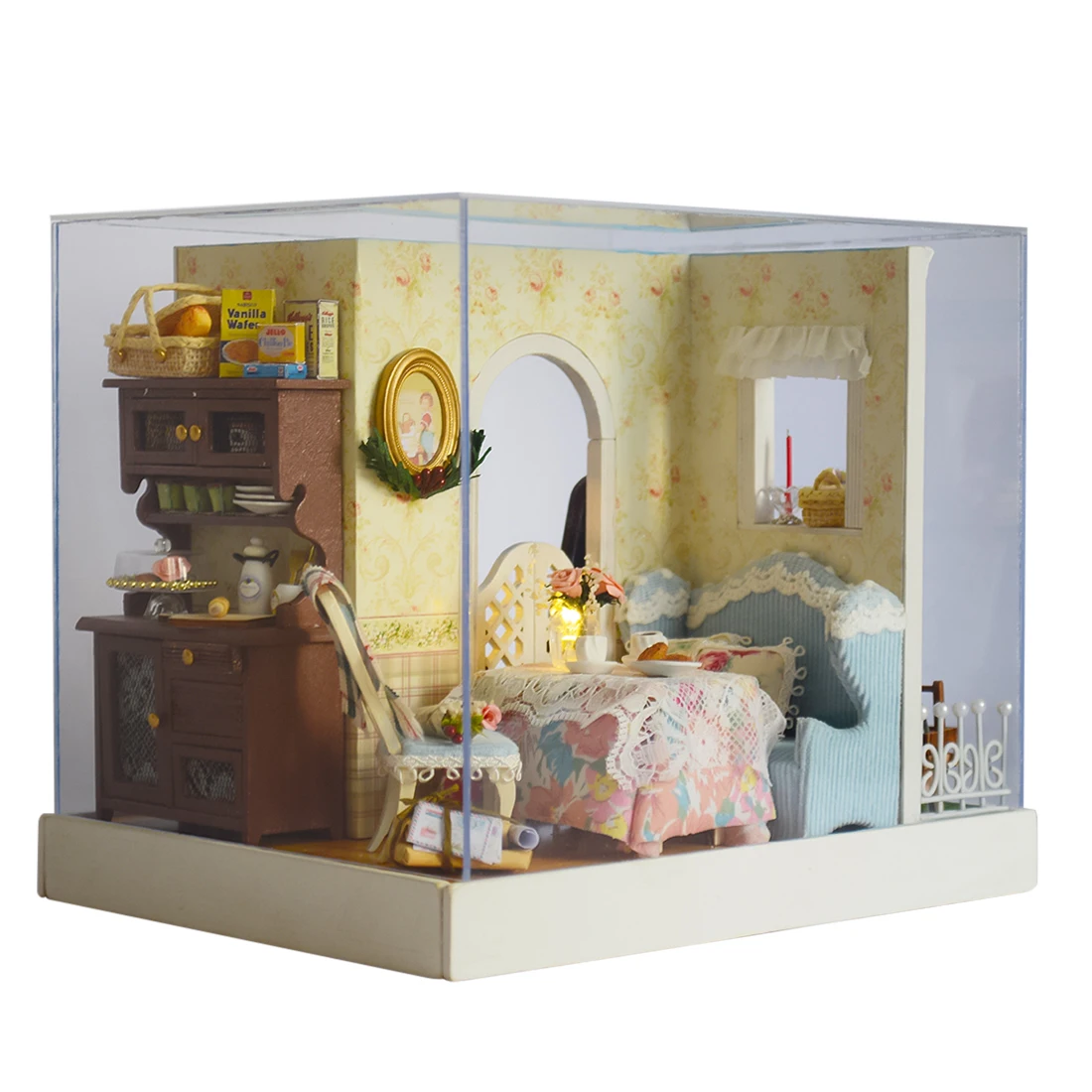

Interesting Dollhouse Mary'S Sweet Baking 3D Assembly DIY Household Creative House Kit With/Without Dust Cover