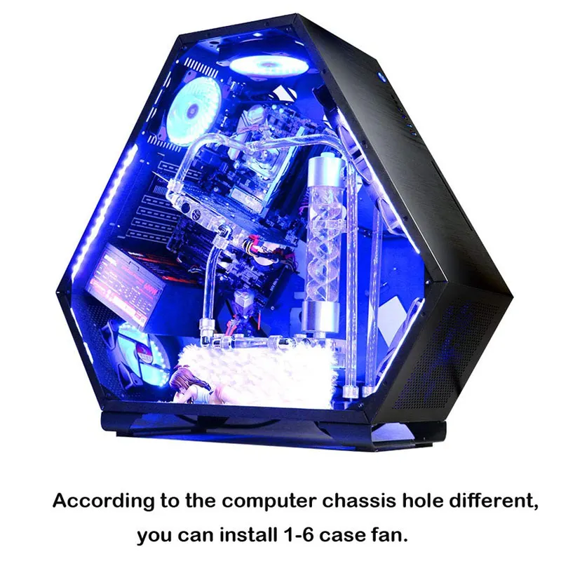 

1/2Pcs 120mm PC Case Cooling Fan Super Silent Computer LED High Airflow Cooler Fans JLRJ88