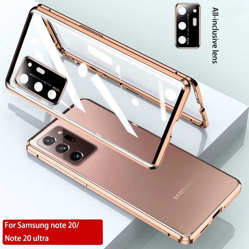 С камерой защитный стеклянный чехол для Samsung Galaxy Note 20 Ультра металлический