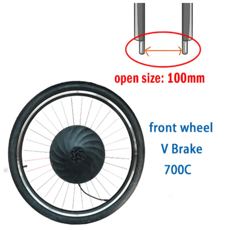 700C v brake E Bike Electric Conversion Bicycle Kit Battery Brushless Gear Motor ebike Bicicleta Eletrica Kit Bicicleta Electrica Con Bateria - Цвет: 700C v brake