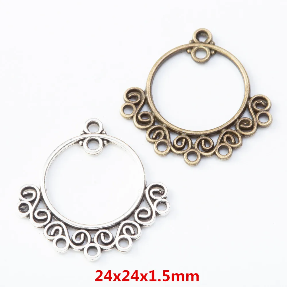 

70 pieces of retro metal zinc alloy Multi-hanging connector Pendant for DIY handmade jewelry necklace making 8069