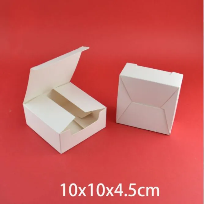 50 шт белая бумажная Подарочная коробка маленькая коробка для конфет, кексов праздничный подарок на Рождество упаковочная коробка большие картонные коробки оптом