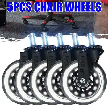 

5Pcs 3 Inch Heavy Duty Office Chair Caster Swivel Wheels Roller Office Gaming Racing Cmputer Chair Replacement