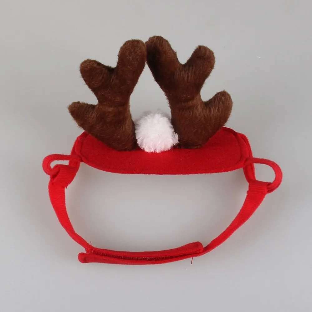 

1pc Cute Pet Supplies Antlers Deer Hat for Teddy Puppy Dog Christmas Costume Cap Santa Decals Party Accessories Product YY603900