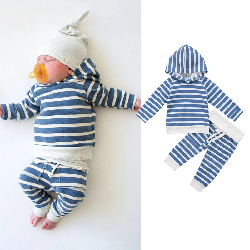 Imcute/2 предмета, одежда для малышей, подарок, одежда для маленьких мальчиков и девочек футболка с капюшоном и принтом в виде ушей топ + штаны