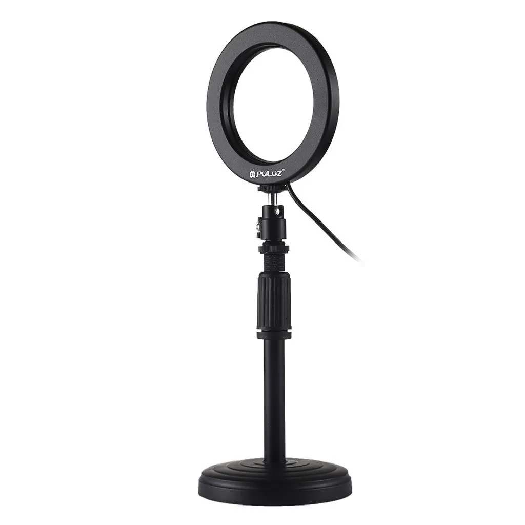 PULUZ hotography Dimmable LED Sefie Ring Light Vlogging USB Plug Photo Video Lamp LED Light Stand Tripod for Makeup