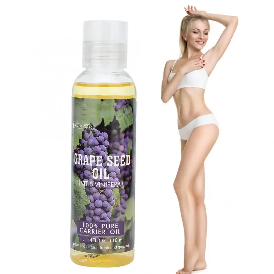 

Grape Seed Carrier Oil 118ml Pure Natural Grape Seed Carrier Oil Moisturizing Body Hair Care Oil Essential Oil