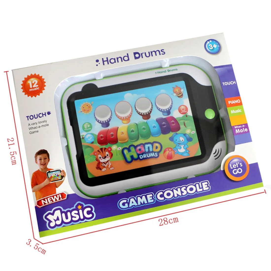 Горячий барабан и фортепиано музыкальный планшет раннего обучения обучающая игрушка для детей детские развивающие игрушки вечерние песенки-фиолетовый зеленый
