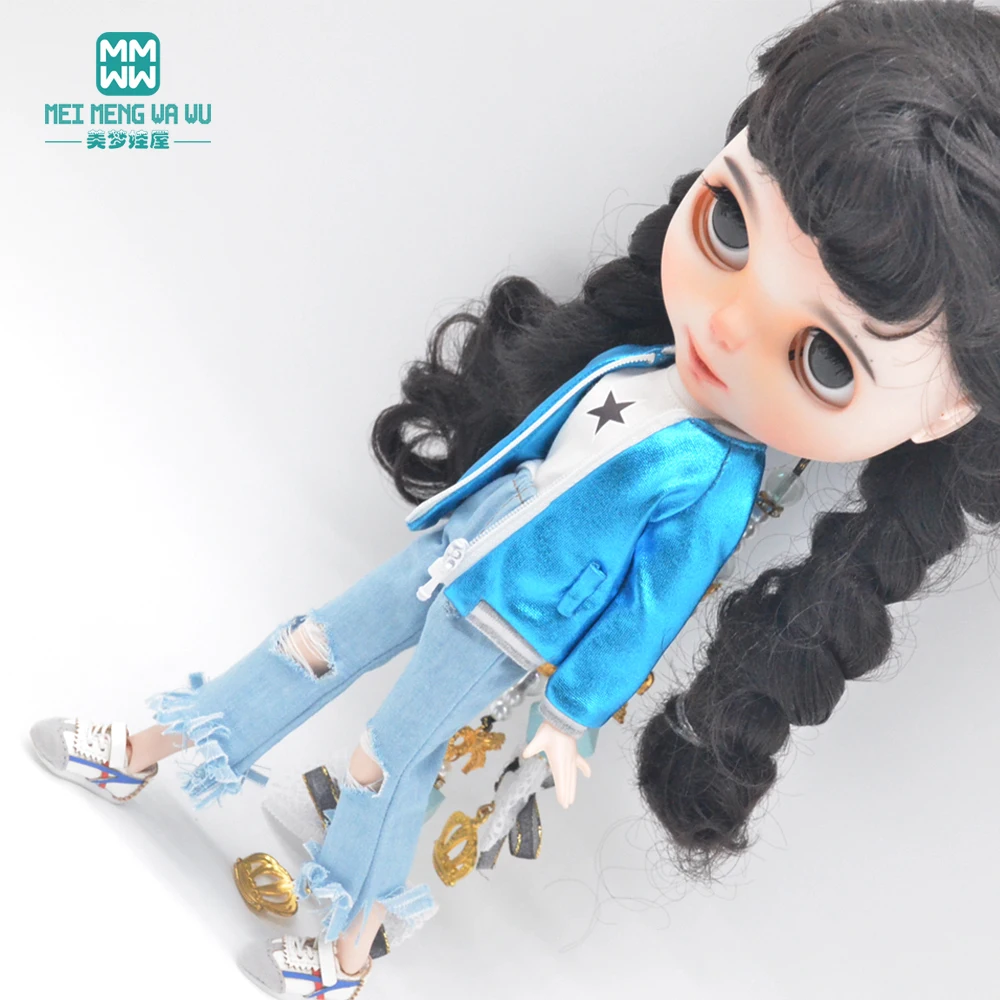 NEW 28-30cm Blyth Doll Clothes Toys Azone Doll Accessories Fashion Jackets, Jeans, Shoes Girl's Gift