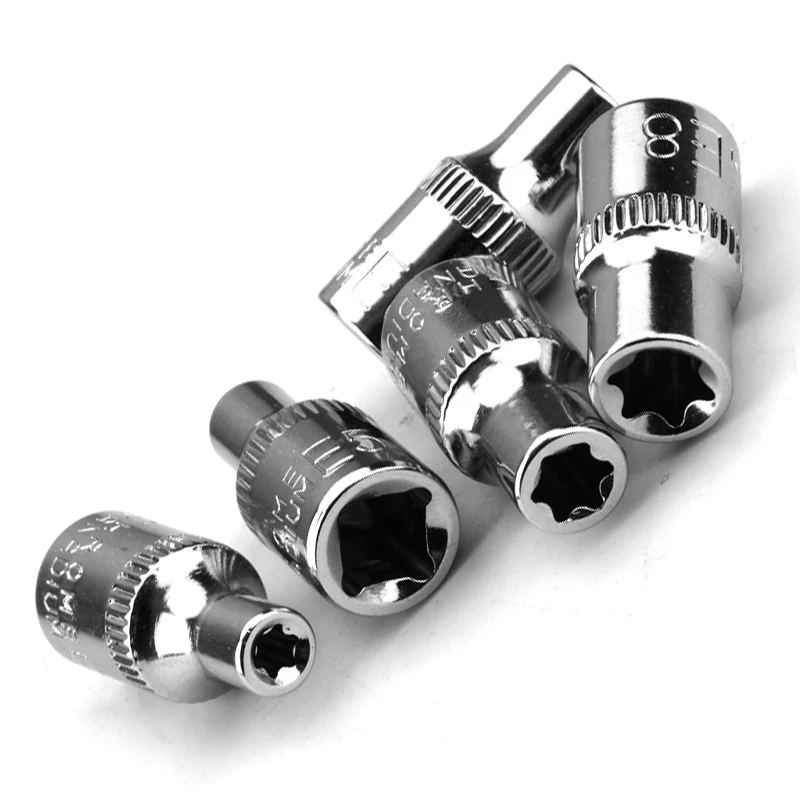 

1/4 E4-E8 Star Bit Socket Wrenches E Type Torx Shank Head Equipment Tool Set