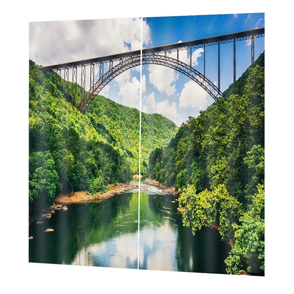 

FJ34 Classic Washable Printing Curtain Door Curtains Home Bedroom Living Room Curtain Hotel Decorative Curtain 140*100cm