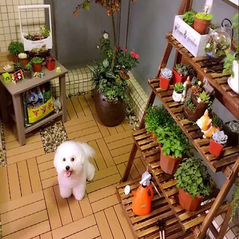 

1 PIECE is 300 X300X 22 mm Balcony Floor Wood Mosaic Floor DIY Wood-Plastic Floor Ecological Wood Decking bathroom floor