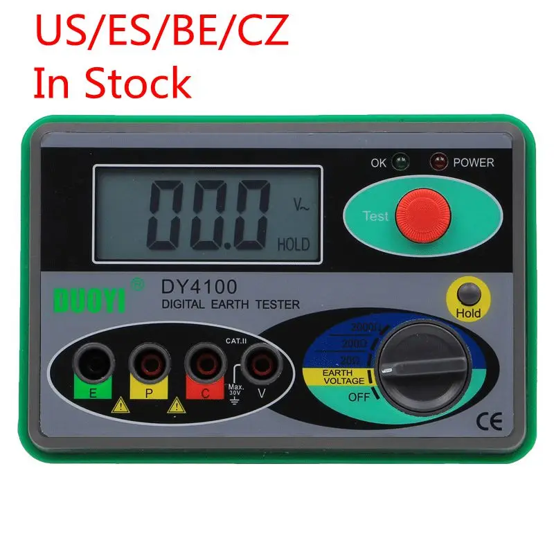 Hot Megohmmeter Digital Earth Tester 0-2000 Ground Resistance Meter Real | Инструменты