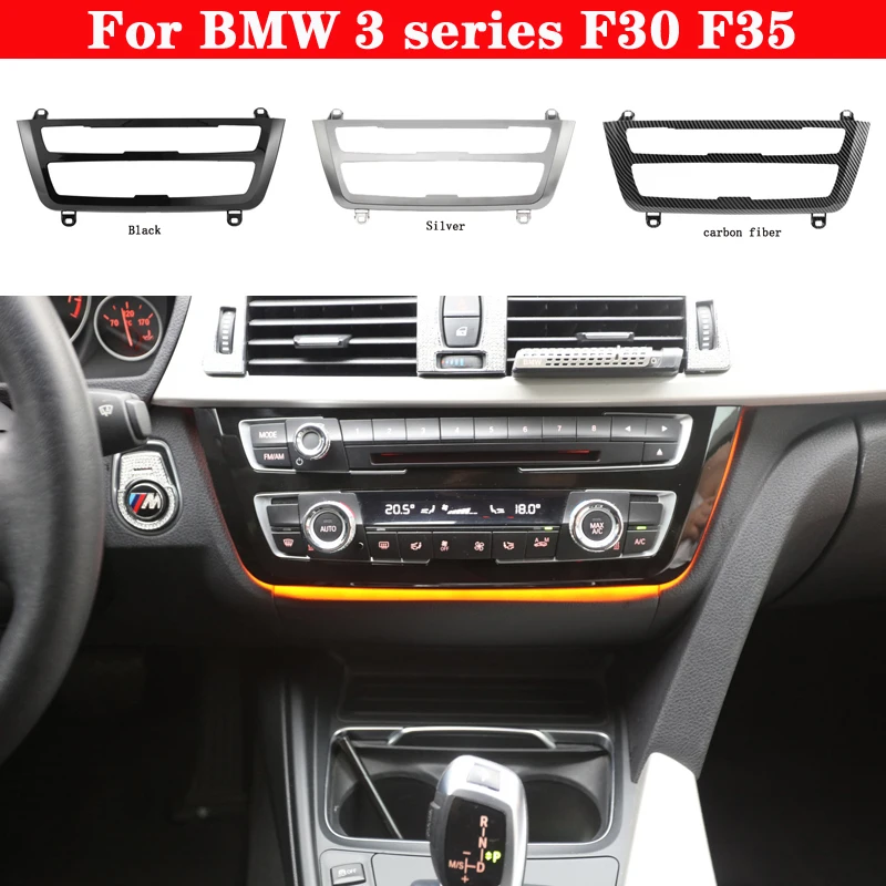 For BMW f30 Car Ambient lighting For BMW 3 4 Series F30 F35 3GT M3 M4 2012 2013 2014 2015 2016-2019 Carbon Fiber Center Console Lights Air Conditioning AC Panel Replacement Trim Interior Accessories