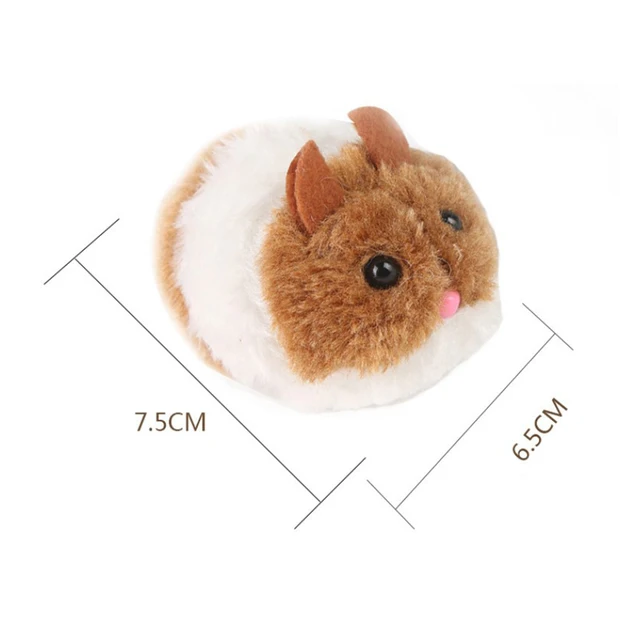 1pc Cat Toy Plush Fur Shake Vibrating Pull String Mouse Pet Kitten