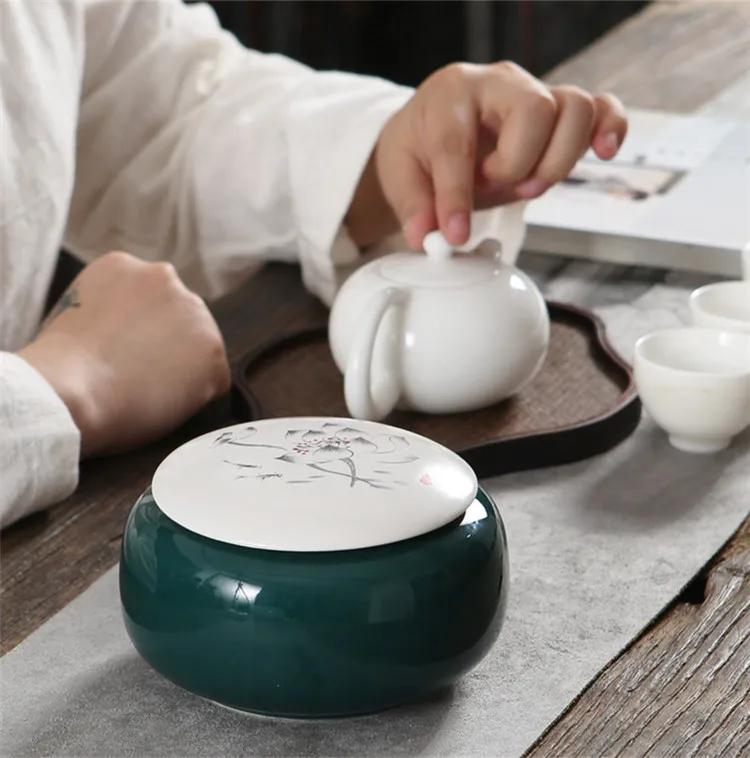 Большие размеры банки для хранения чайной заварки 500 г чай-Лист Олово керамический герметичный Caddy подарок фарфор кухонная банка для хранения Коробка для кофе