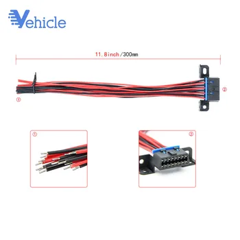 

1 IN 2 Converted Cable OBD2 Flat Extension Cable With 16Pin connected OBD OBD2 Diagnostic Tool Scanner