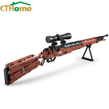 

Rifle Building Blocks Firearms Model 98K Compatible Military Building Blocks Rustic Home Decor Toy Room Decoration Accessories