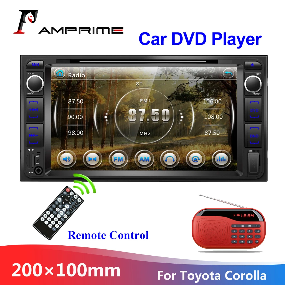 AMPrime Android 2 Din автомобильный радиоприемник 7 ''емкостный сенсорный экран MP5 плеер