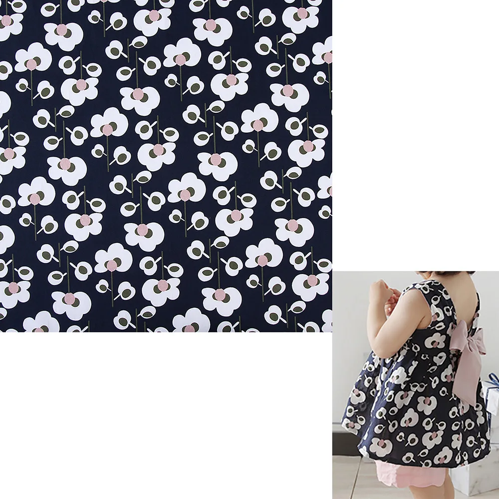 Lychee Life 50x140 см Ткань с цветочным принтом модные красочные ткани Ручное шитье для поделок одежда поставки украшения