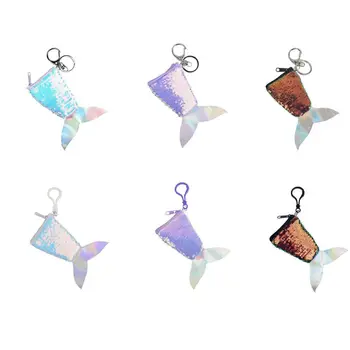 

NoEnName_Null Sequin Coin Purse Wallet Fish Tail Change Bag Card Hold Key Ring Zipper Pouch