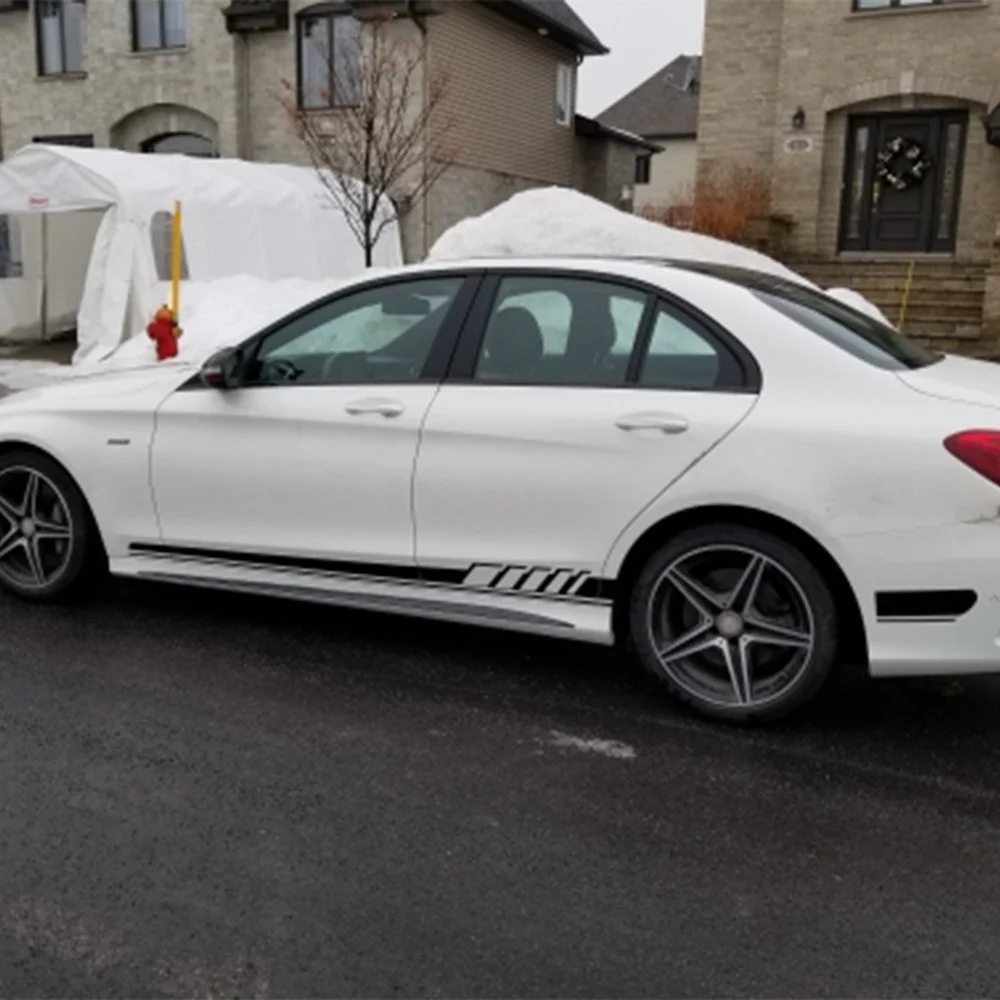 Для() подходит для всех авто боковой юбки автомобиля стикеры виниловые наклейки боковой спортивный набор полос гоночной двери бокового тела