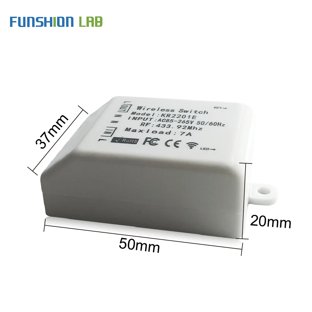 FUNSHION 5 шт. 433 92 МГц беспроводной переключатель универсальный AC 85 265V CH пульт