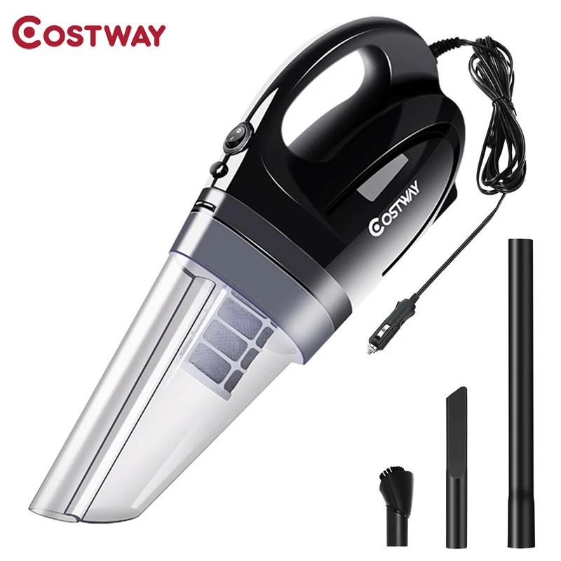 

Costway 12V 100W Portable Handheld Vacuum Cleaner for Cars Easy Cleaning Work Better Cleaning Result HEPA Filter EP22828