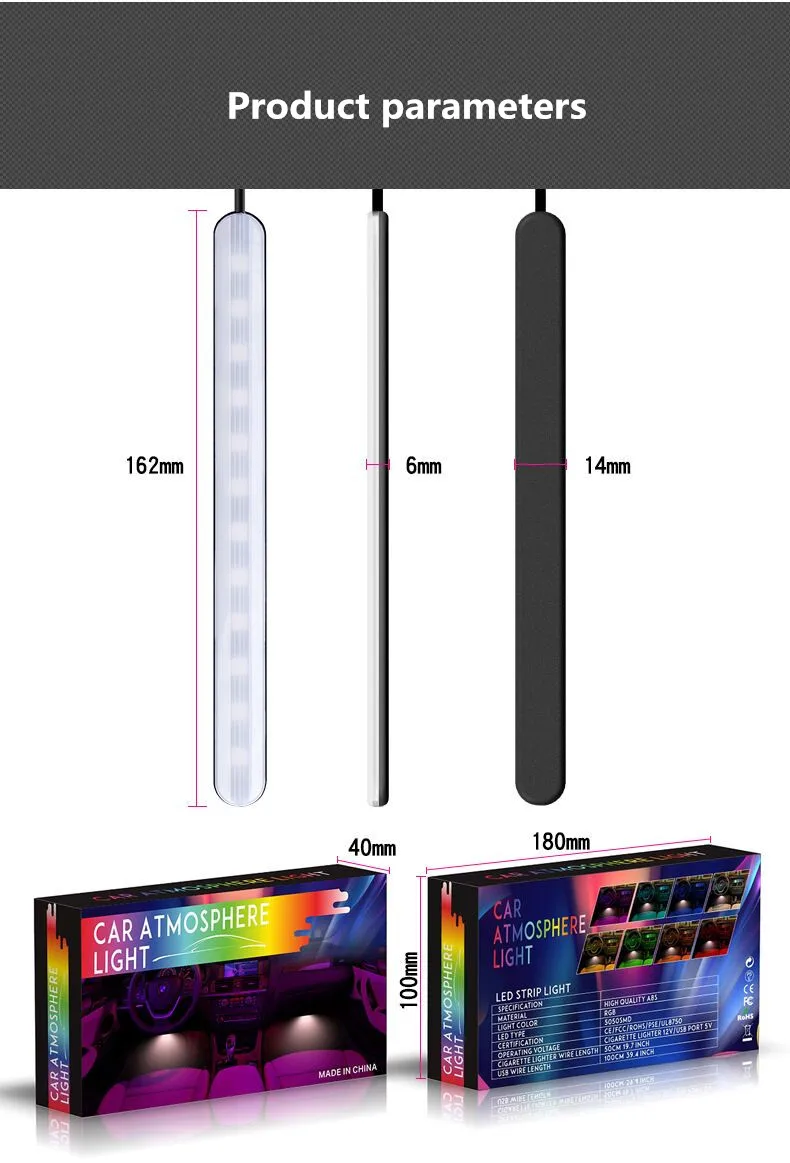 1 комплект, автомобильный RGB светодиодный светильник, музыкальный режим, пульт дистанционного управления, 12 В, автомобильный интерьерный декоративный атмосферный светильник, s дорожка, торшер