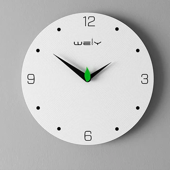 

Wooden Digita Wall Clock Minimalist White Silent Nordic Quartz Wall Clock Modern Design Bedroom Reloj Pared Home Decor AB50WC