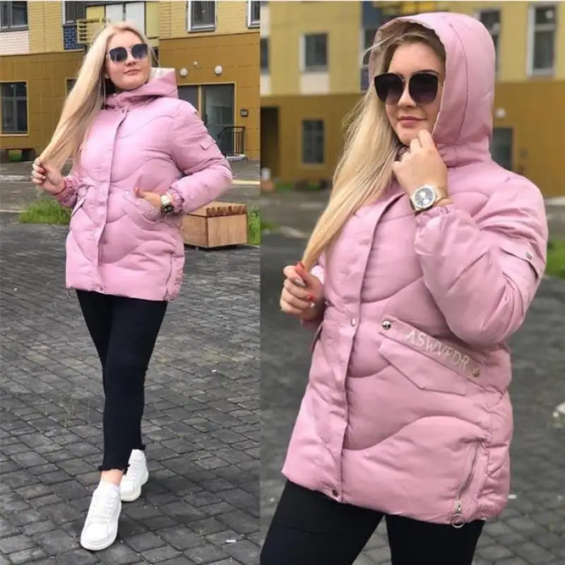 Meidum длинная куртка женская повседневная с капюшоном осень зима парка Mujer Женская на молнии Толстая теплая верхняя одежда плюс размер белые пальто