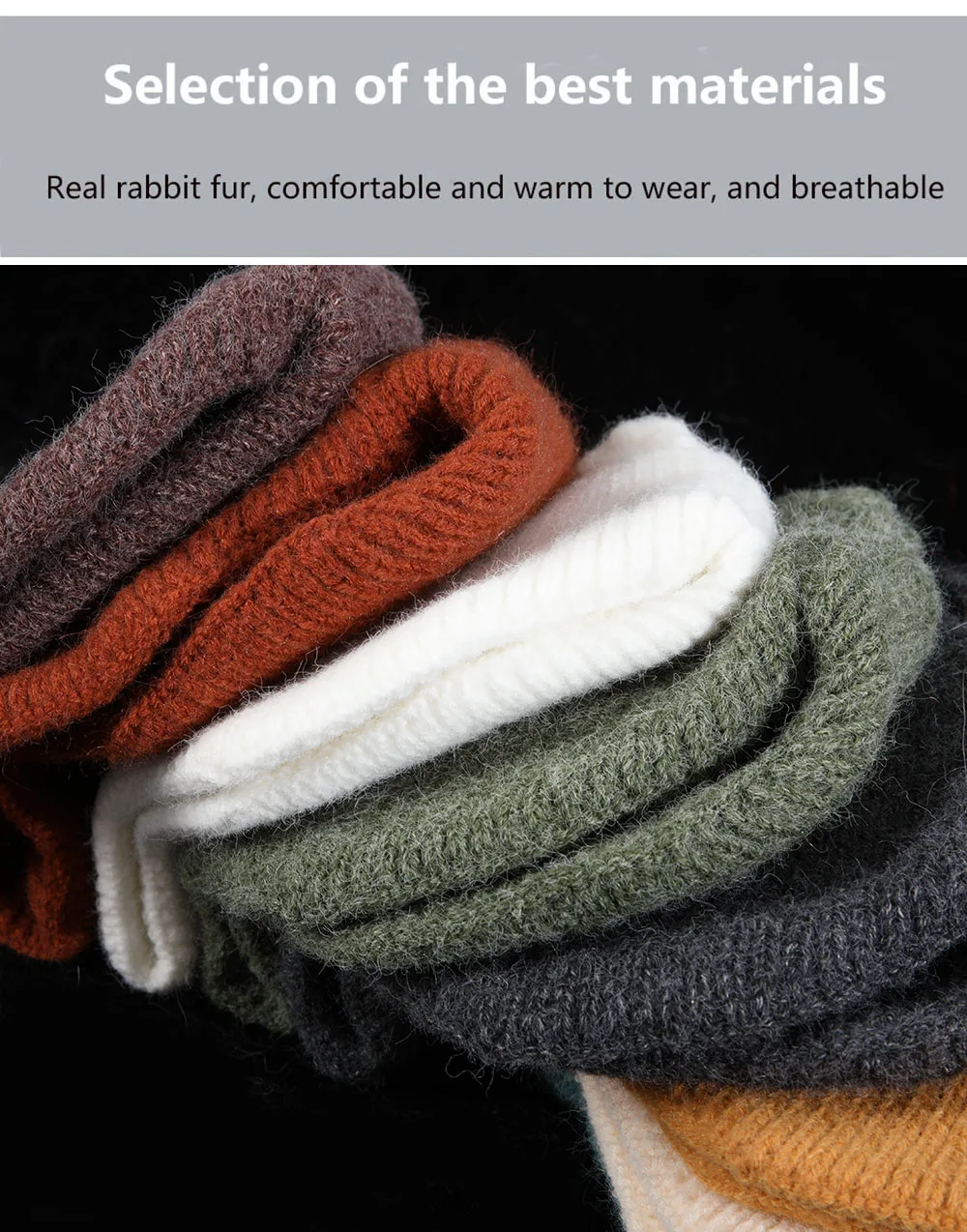 Hat women autumn and winter wild thick pure color wool cap ins European and American fashion ear protection knitted cap twist wo bomber trapper hat