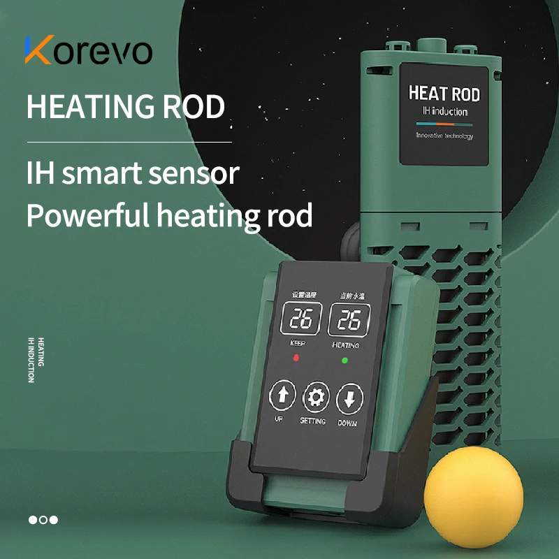 Calentador sumergible para acuario, pantalla LCD, varilla para calentar agua, temperatura automática constante