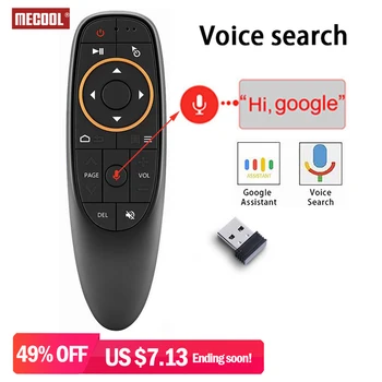

Mecool G10 Air Mouse Voice Remote Control with 2.4G USB Receiver Gyro Sensing Mini Wireless Smart Remote for Android TV BOX PC