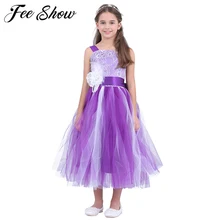 От 2 до 14 лет, детское платье с цветочным узором для девочек на свадьбу пышные вечерние торжественные платья принцессы кружевное фатиновое платье без рукавов с перекрещивающейся спиной