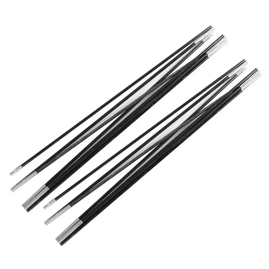 Camping Tent Accessories 330/340/396cm 7mm Tent Pole Fiber Rod Tent Support Double Pole Foldable Backpacking For Outdoor Camping Hiking Traveling
