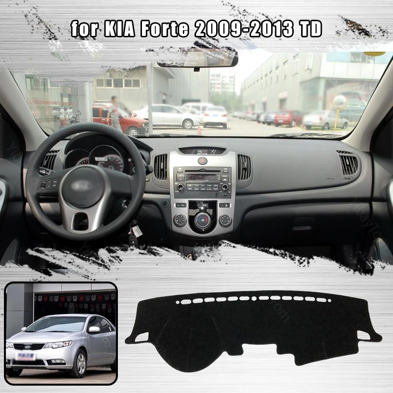 For KIA Forte 2009 2013 TD Dashmat Dashboard Cover Dash Cover Mat Protective Carpet StylingCar