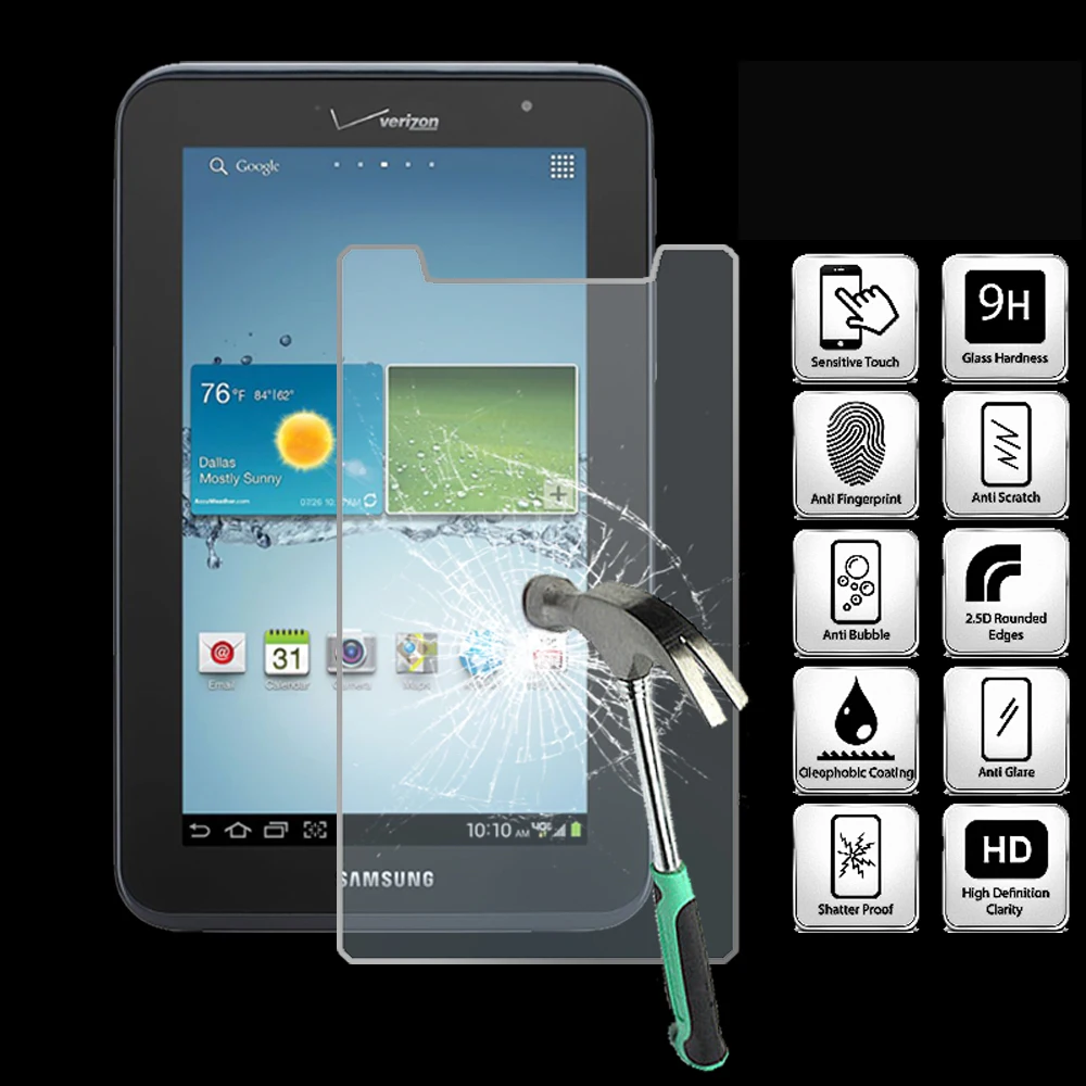 

For Samsung Galaxy Tab 2 7.0 LTE I705 - 9H Tablet Tempered Glass Screen Protector Cover Explosion-Proof High Quality Screen Film