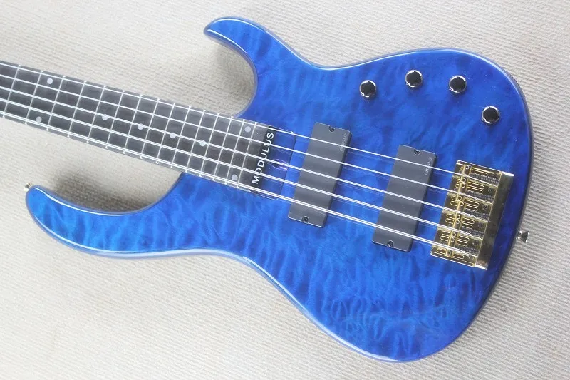 Завод+ китайский модуль 5 струн бас Quantum 5 струны для электрической Басс гитара с голубой стеганой отделкой