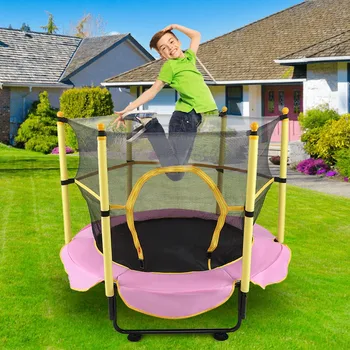 

5FT Indoor Trampoline with Protection Net Jumping Bed Cardio Rebounder Fitness Exercise Bed Outdoor Trampoline For Child Home