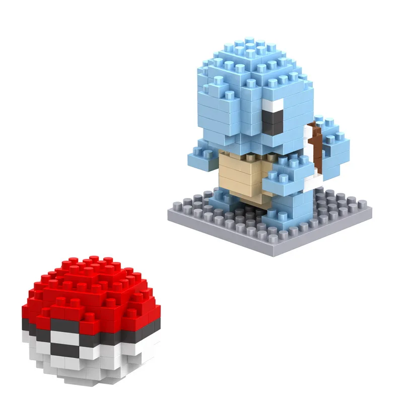 Фигурки героев Аниме Пикачу чармандер модель Алмазный Блок микро Строительные блоки diy кирпичи развивающие игрушки для детей