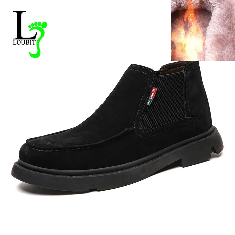 Men Boots Winter Shoes Warm Ankle Boots Men Winter Boots Snow Boots Men Winter Boots Footwear Fashion Mens Shoes Winter Size 39